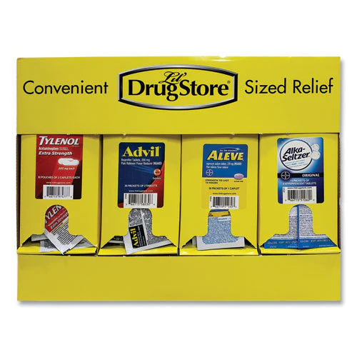 Single-dose Medicine Dispenser, 105-pieces, Plastic Case, Yellow - Image 1