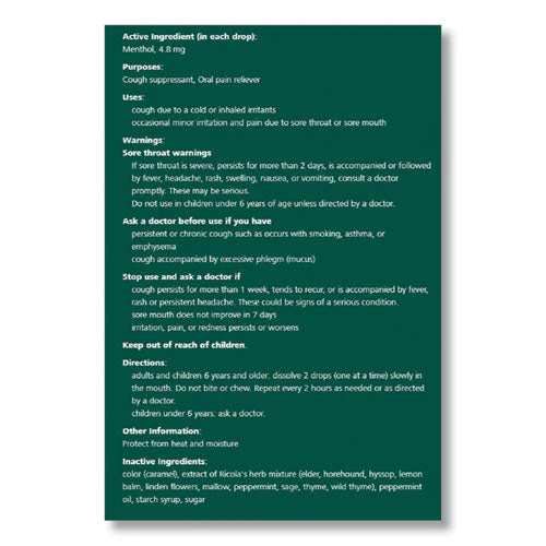 Cough Drops, Natural Herb, 21/pack - Image 2