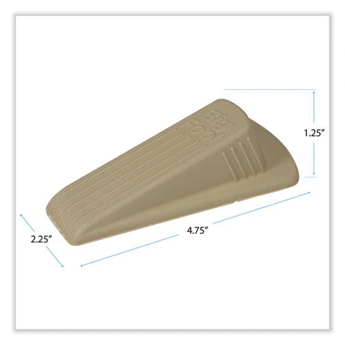 Big Foot Doorstop, No Slip Rubber Wedge, 2.25w X 4.75d X 1.25h, Beige - Image 2