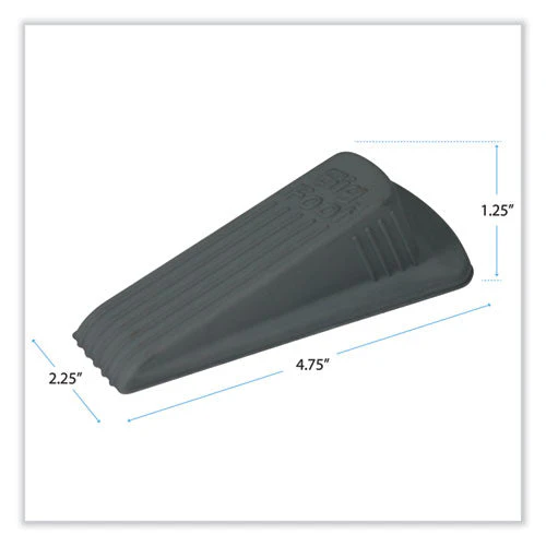Big Foot Doorstop, No Slip Rubber Wedge, 2.25w X 4.75d X 1.25h, Gray - Image 2