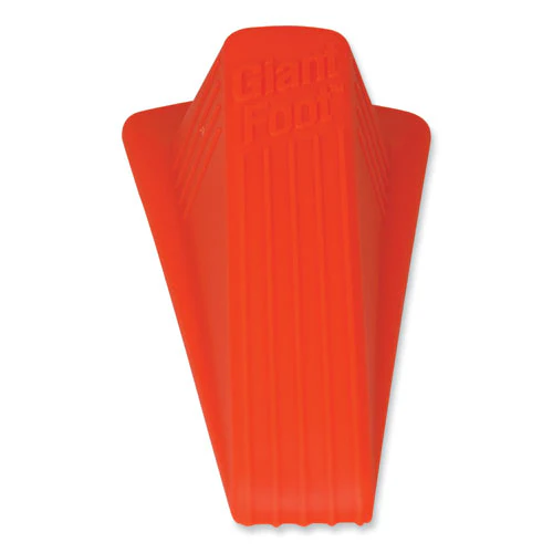 Giant Foot Doorstop, No-slip Rubber Wedge, 3.5w X 6.75d X 2h, Safety Orange - Image 3