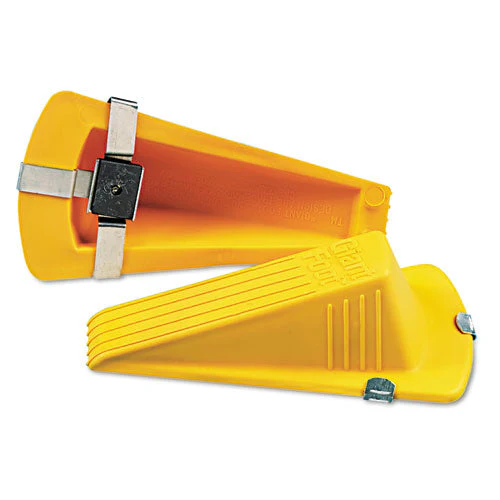 Giant Foot Magnetic Doorstop, No-slip Rubber Wedge, 3.5w X 6.75d X 2h, Yellow - Image 3