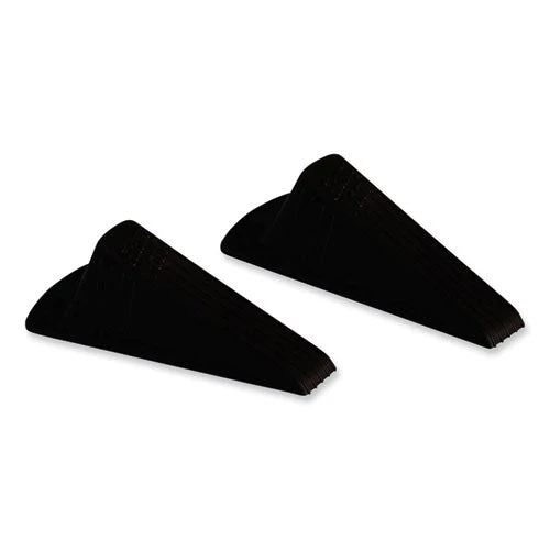 Giant Foot Doorstop, No-slip Rubber Wedge, 3.5w X 6.75d X 2h, Brown, 2/pack - Image 1