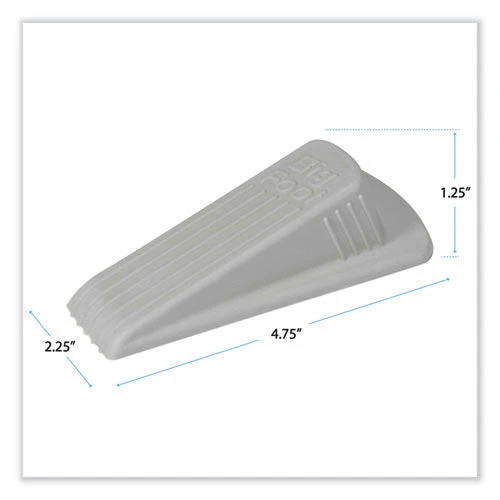 Big Foot Doorstop, No Slip Rubber Wedge, 2.25w X 4.75d X 1.25h, Beige, 2/pack - Image 2