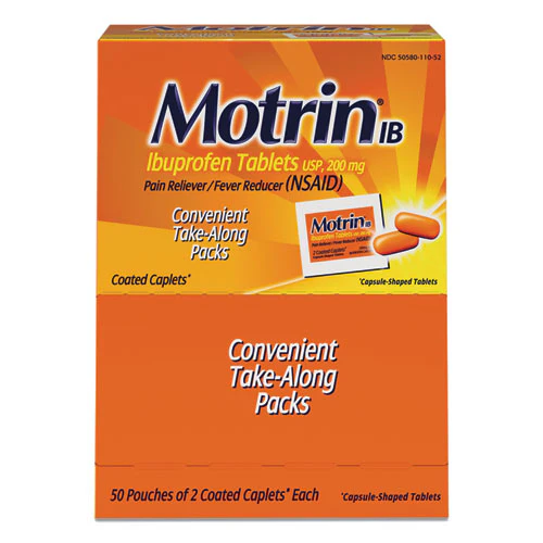 Ibuprofen Tablets, Two-pack, 50 Packs/box - Image 1