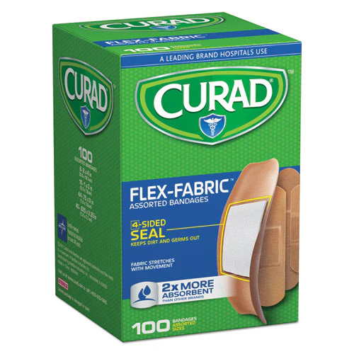 Flex Fabric Bandages, Assorted Sizes, 100/box - Image 1