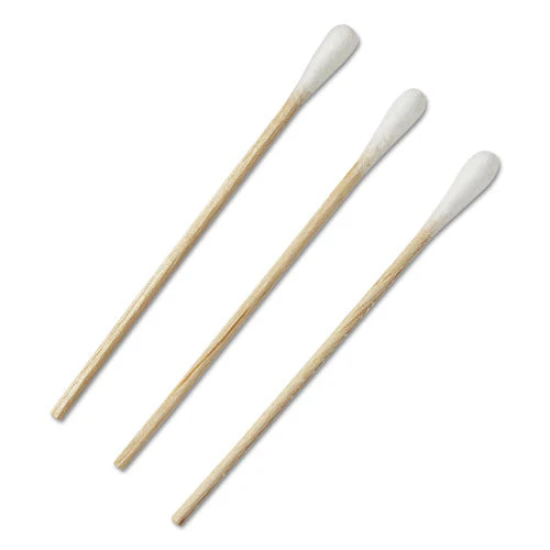 Non-sterile Cotton Tipped Applicators, Wood, 3", 1,000/box - Image 1