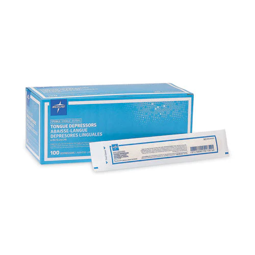 Sterile Tongue Depressors, Wood, 6" Long, 100/box - Image 1