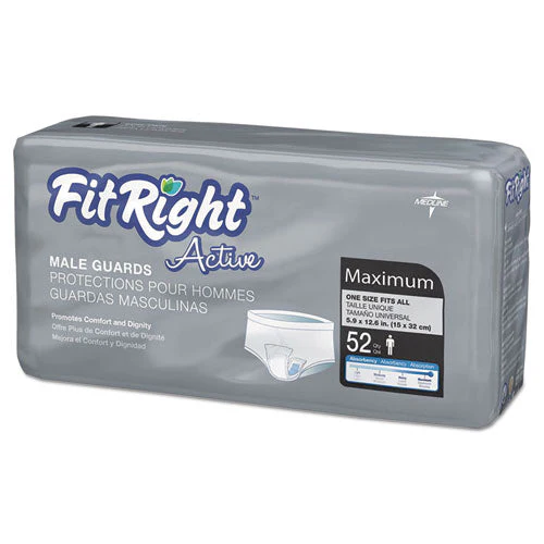 Fitright Active Male Guards, 6" X 11", White, 52/pack - Image 1