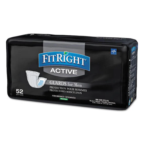 Fitright Active Male Guards, 6" X 11", White, 52/pack, 4 Pack/carton - Image 1