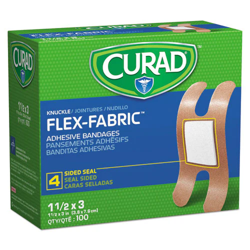 Flex Fabric Bandages, Knuckle, 1.5 X 3, 100/box - Image 1