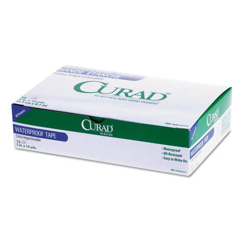Waterproof Medical Tape, Polyethylene-coated Cloth, 1" X 10 Yds, White, 12/box - Image 1