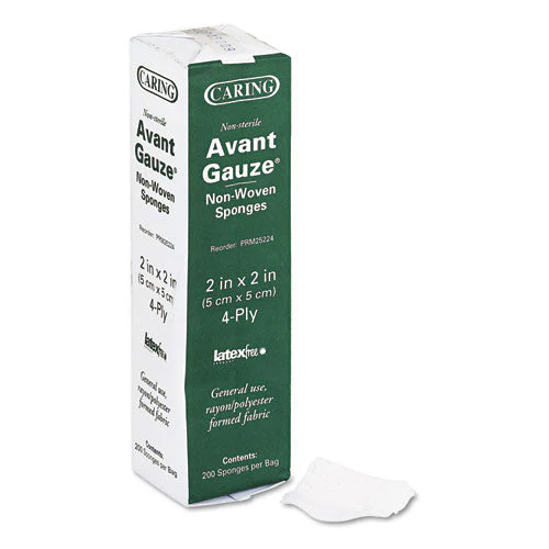 Gauze Sponges, Non-sterile, 4-ply, 2 X 2, 200/box - Image 1