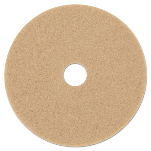 Ultra High-speed Floor Burnishing Pads 3400, 20" Diameter, Tan, 5/carton - Image 1