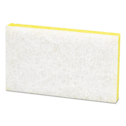 Light-duty Scrubbing Sponge, #63, 3.6 X 6.1, 0.7" Thick, Yellow/white, 20/carton - Image 3