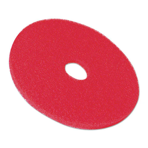 Low-speed Buffer Floor Pads 5100, 14" Diameter, Red, 5/carton - Image 2