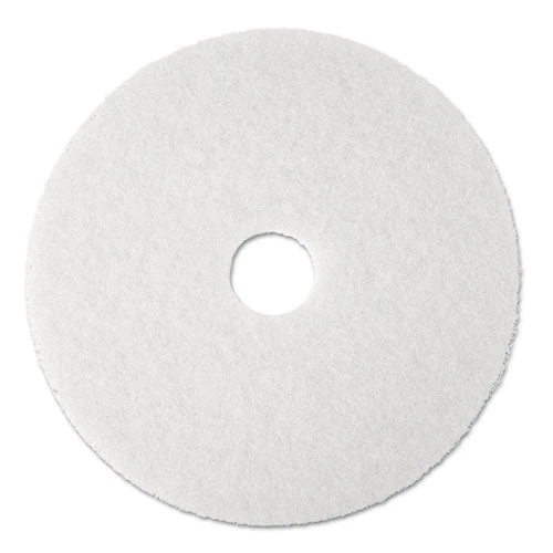 Low-speed Super Polishing Floor Pads 4100, 13" Diameter, White, 5/carton - Image 1