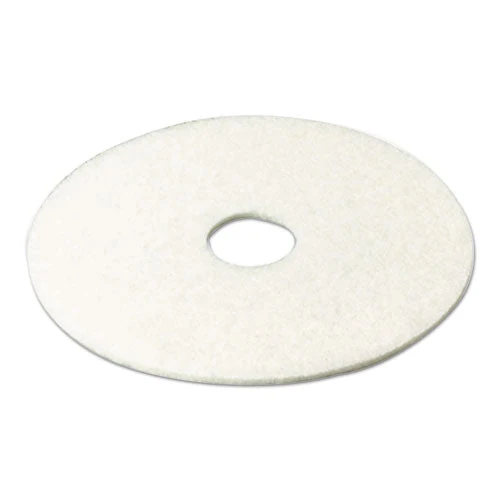 Low-speed Super Polishing Floor Pads 4100, 13" Diameter, White, 5/carton - Image 2