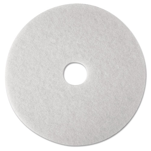 Low-speed Super Polishing Floor Pads 4100, 16" Diameter, White, 5/carton - Image 1