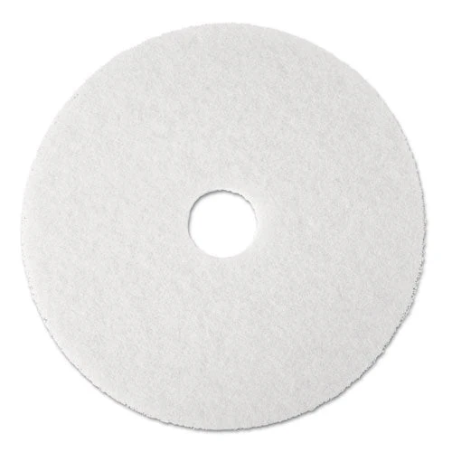 Low-speed Super Polishing Floor Pads 4100, 17" Diameter, White, 5/carton - Image 1