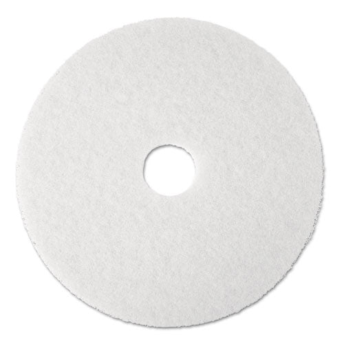 Low-speed Super Polishing Floor Pads 4100, 19" Diameter, White, 5/carton - Image 1