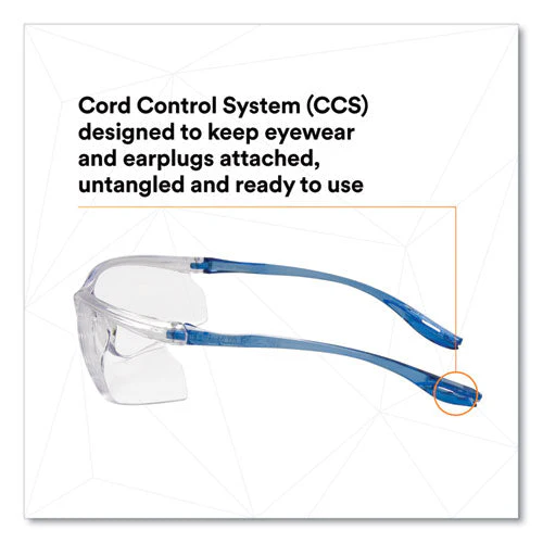 Virtua Sport Ccs Protective Eyewear, Blue Plastic Frame, Clear Polycarbonate Lens - Image 2