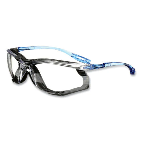 Ccs Protective Eyewear With Foam Gasket, Blue Plastic Frame, Clear Polycarbonate Lens - Image 1
