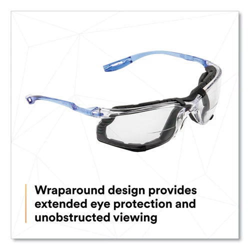 Ccs Protective Eyewear With Foam Gasket, Blue Plastic Frame, Clear Polycarbonate Lens - Image 2