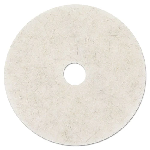 Ultra High-speed Natural Blend Floor Burnishing Pads 3300, 24" Diameter, White, 5/carton - Image 1