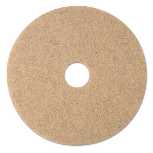Ultra High-speed Natural Blend Floor Burnishing Pads 3500, 20" Diameter, Tan, 5/carton - Image 1