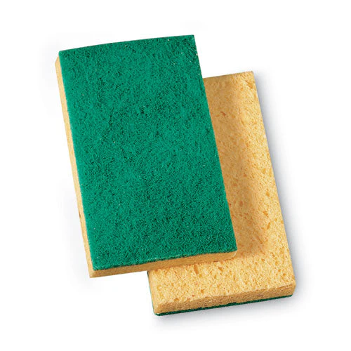 Niagara Medium Duty Scrubbing Sponge 74n, 3.6 X 6, 1" Thick, Yellow/green, 20/carton - Image 1