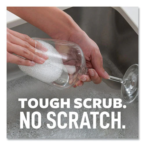 Greener Clean Recycled Scrubbing Circle, 3.5" Diameter, 0.7" Thick, White, 3/pack - Image 3