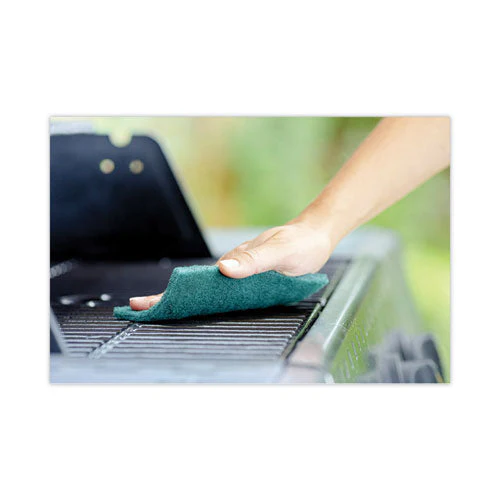 Heavy-duty Scour Pad, 3.8 X 6, Green, 10/carton - Image 2