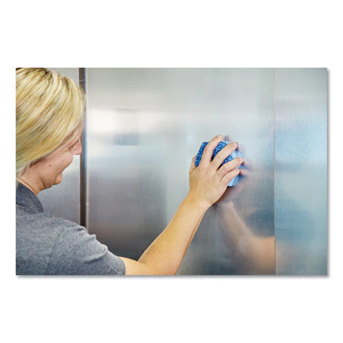 Low Scratch Scour Sponge 3000hex, 4.45 X 3.85, Blue, 16/carton - Image 2