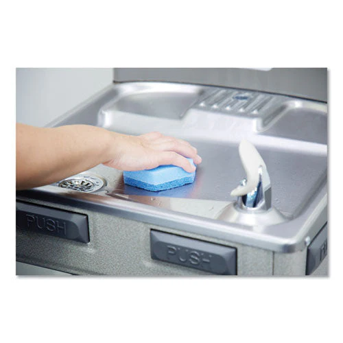 Low Scratch Scour Sponge 3000hex, 4.45 X 3.85, Blue, 16/carton - Image 3