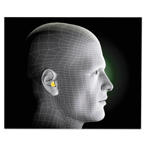 E-a-r Classic Earplugs, Pillow Paks, Cordless, Pvc Foam, Yellow, 30 Pairs/box - Image 2