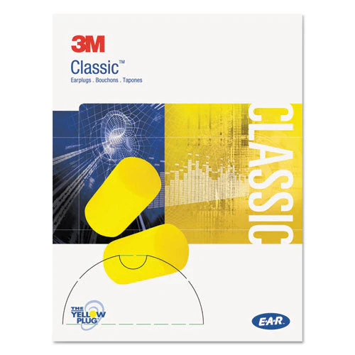 E-a-r Classic Small Earplugs In Pillow Paks, Cordless, Pvc Foam, Yellow, 200 Pairs/box - Image 1