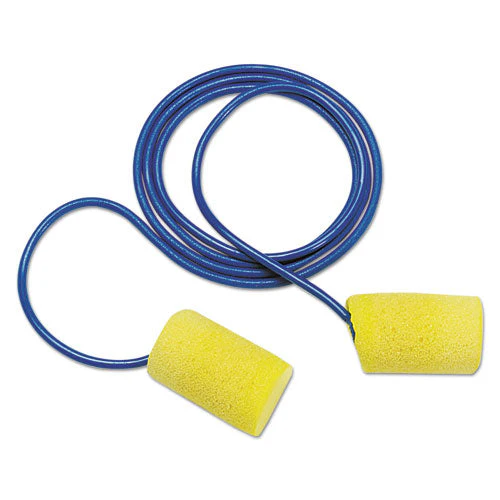 E-a-r Classic Earplugs, Corded, Pvc Foam, Yellow, 200 Pairs/box - Image 1
