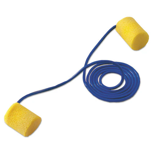 E-a-r Classic Earplugs, Corded, Pvc Foam, Yellow, 200 Pairs/box - Image 2