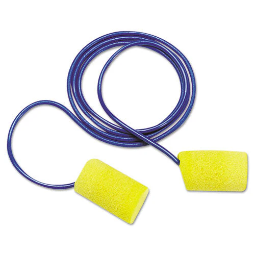 E-a-r Classic Foam Earplugs, Metal Detectable, Corded, Poly Bag, 200 Pairs - Image 1