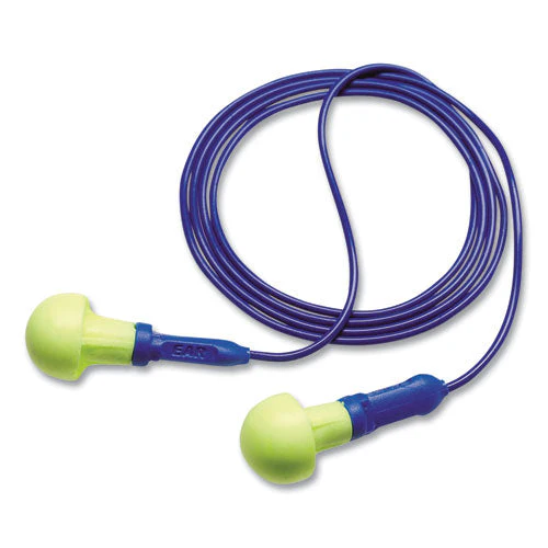 E-a-r Push-ins Single Use Earplugs, Corded, 28 Db Nrr, Blue/yellow, 200 Pairs - Image 1