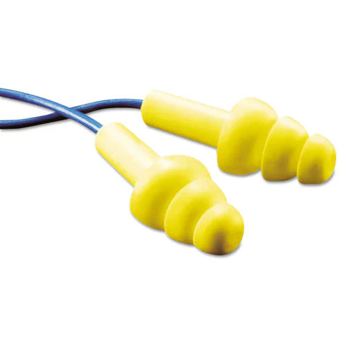 E-a-r Ultrafit Metal-detectable Reusable Earplugs, Corded, 25db Nrr, Blue/yellow, 100 Pairs - Image 1