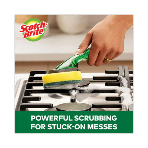 Soap-dispensing Dishwand Sponge Refills, 2.9 X 2.2, Green, 2/pack - Image 3