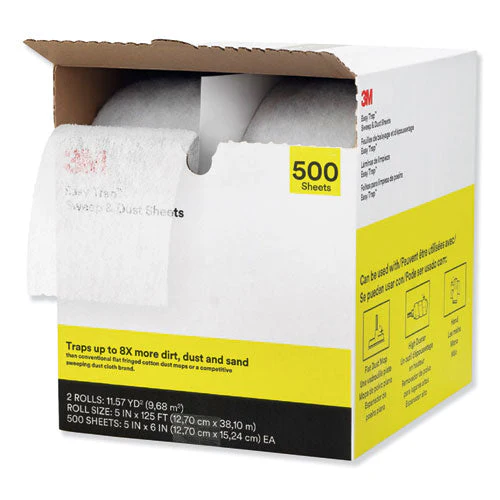Easy Trap Duster, 5" X 125 Ft, White, 250 Sheet/roll, 2 Rolls/carton - Image 1
