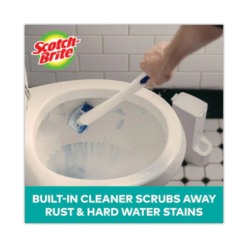 Disposable Toilet Scrubber Refill, Blue/white, 10/pack - Image 3