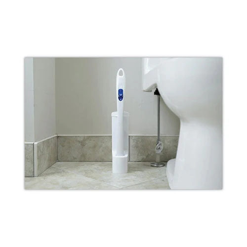 Toilet Scrubber Starter Kit, 1 Handle And 5 Scrubbers, White/blue - Image 2