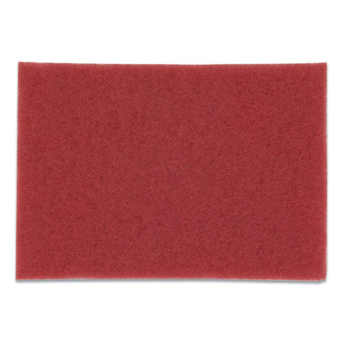 Low-speed Buffer Floor Pads 5100, 20 X 14, Red, 10/carton - Image 1
