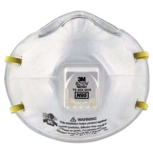 Particulate Respirator 8210v, N95, Cool Flow Valve, Standard Size, 10/box - Image 1
