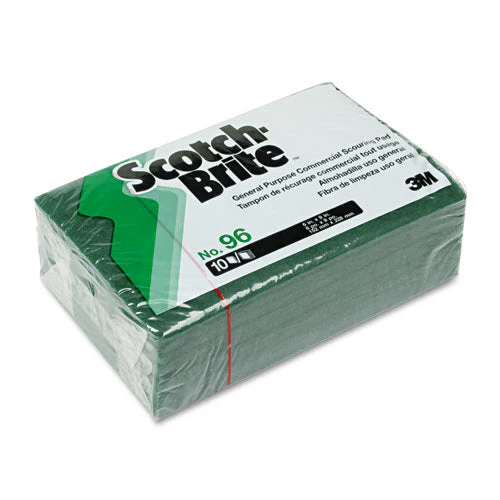 Commercial Scouring Pad 96, 6 X 9, Green, 10/pack - Image 2