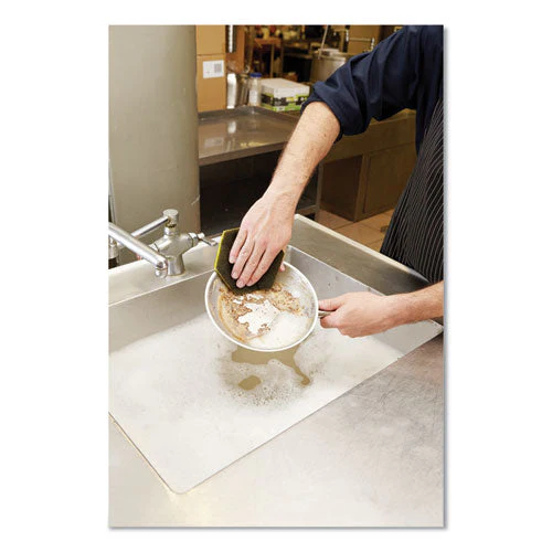 Dual Purpose Scour Pad, 5 X 5.75, Green/yellow, 15/carton - Image 2
